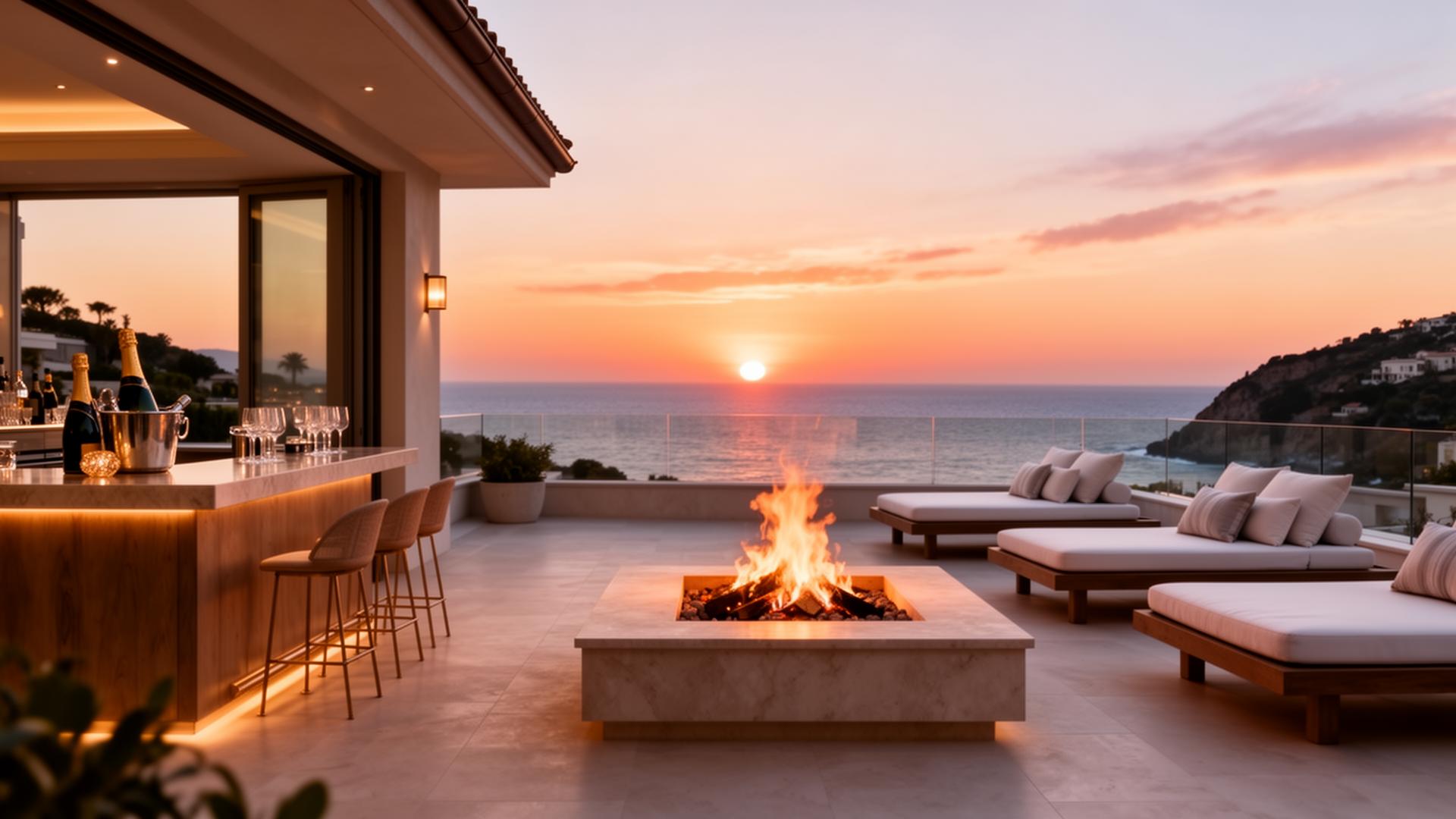 Rooftop sunset